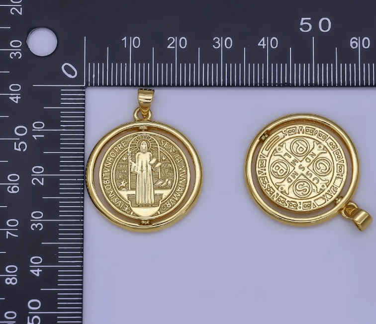 Saint Benedict Pendant with Chain - Madmoizelle Closet