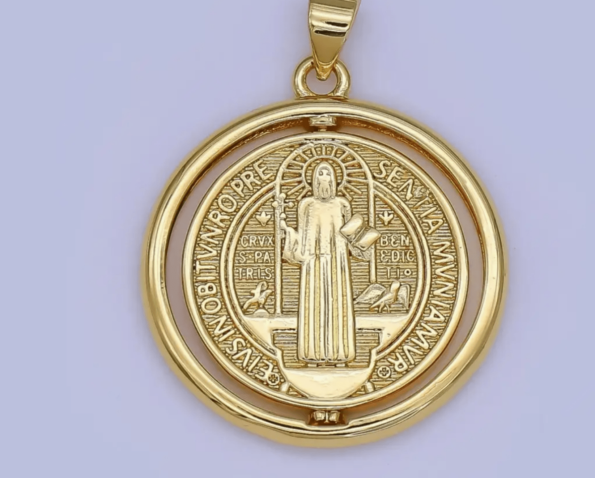Saint Benedict Pendant with Chain - Madmoizelle Closet