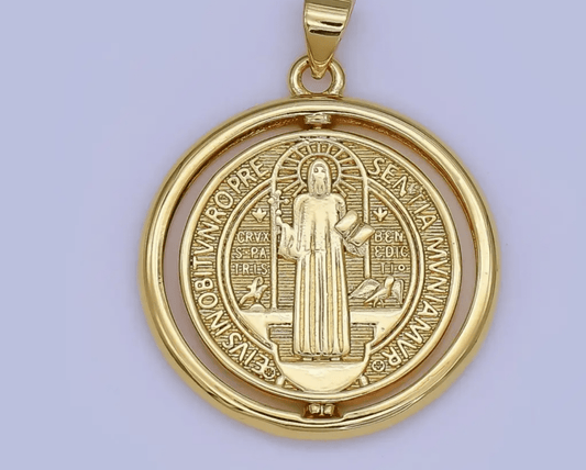 Saint Benedict Pendant with Chain - Madmoizelle Closet