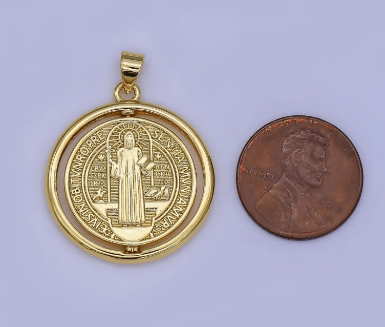 Saint Benedict Pendant with Chain - Madmoizelle Closet