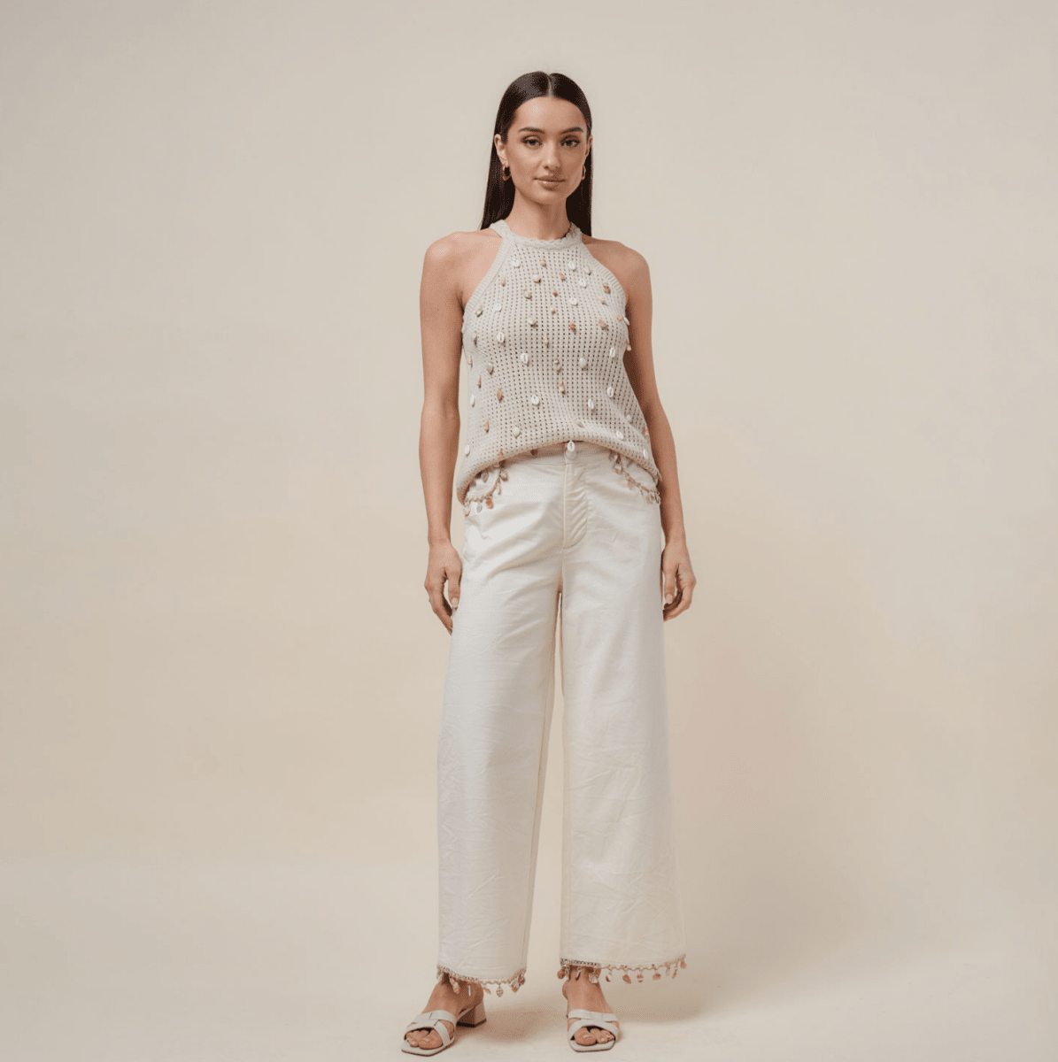 Shell Halter Knit Top - Madmoizelle Closet