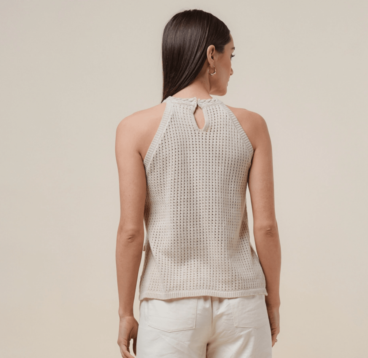 Shell Halter Knit Top - Madmoizelle Closet