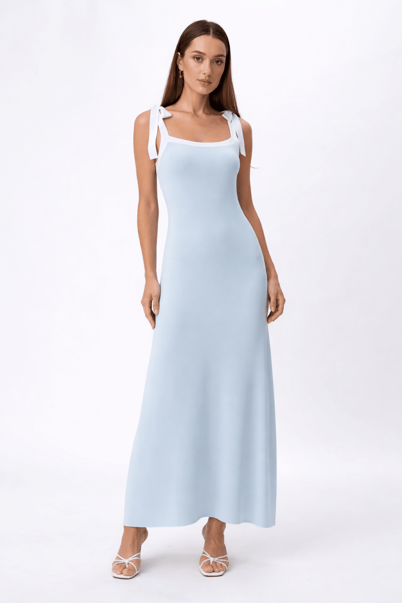 Soft Blue Maxi Dress - Madmoizelle Closet