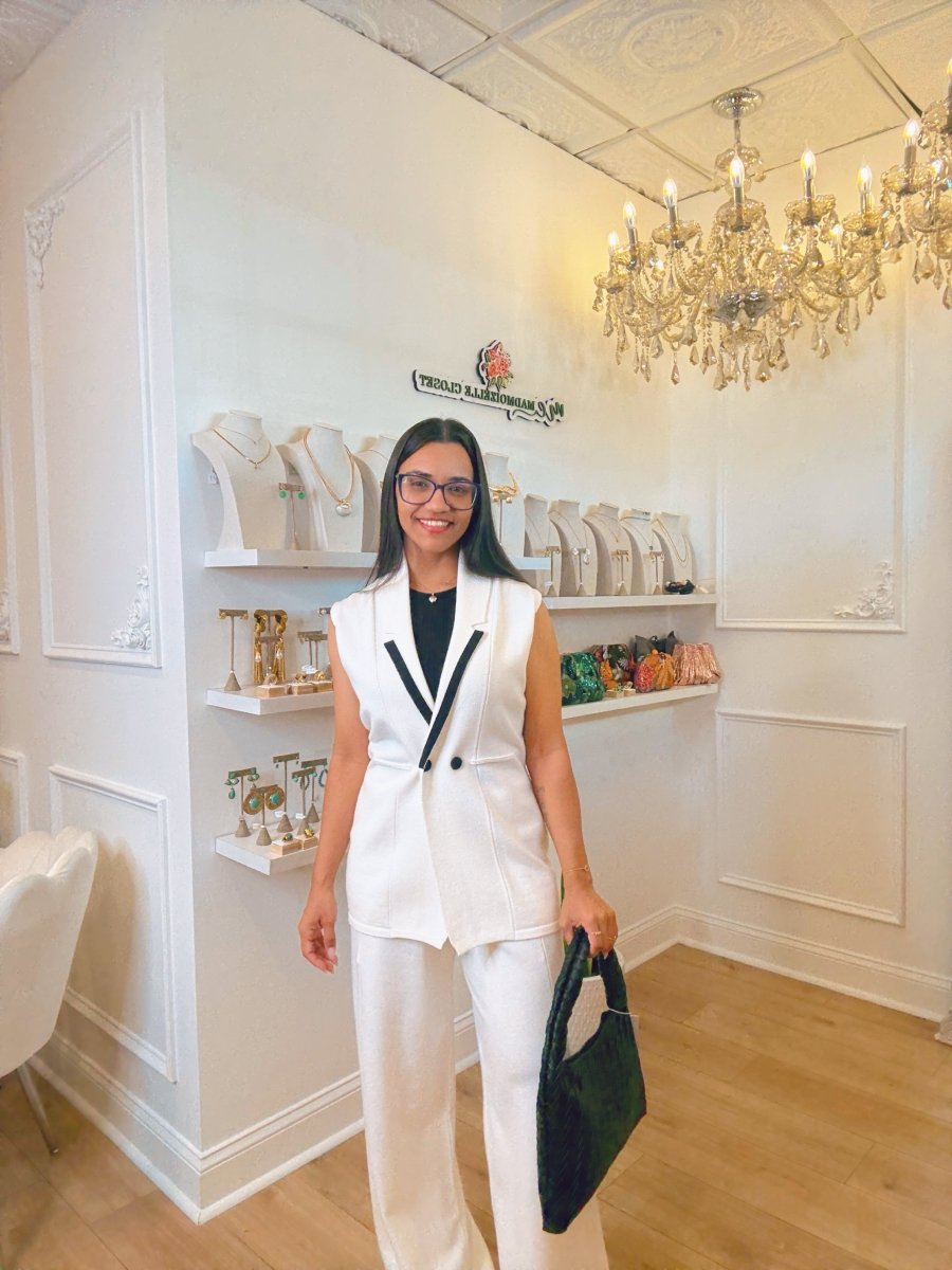 Sonya White Knit Set - Madmoizelle Closet