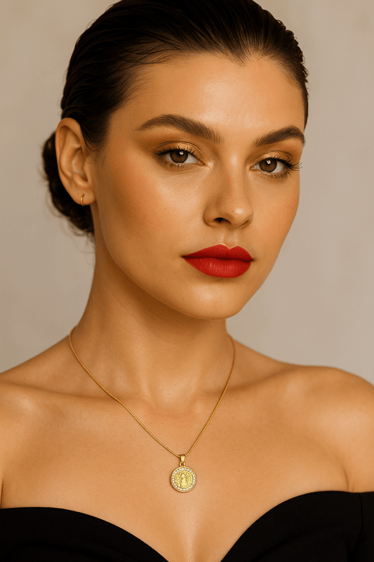 Talkita Saint Benedict Pendant with Chain - Madmoizelle Closet