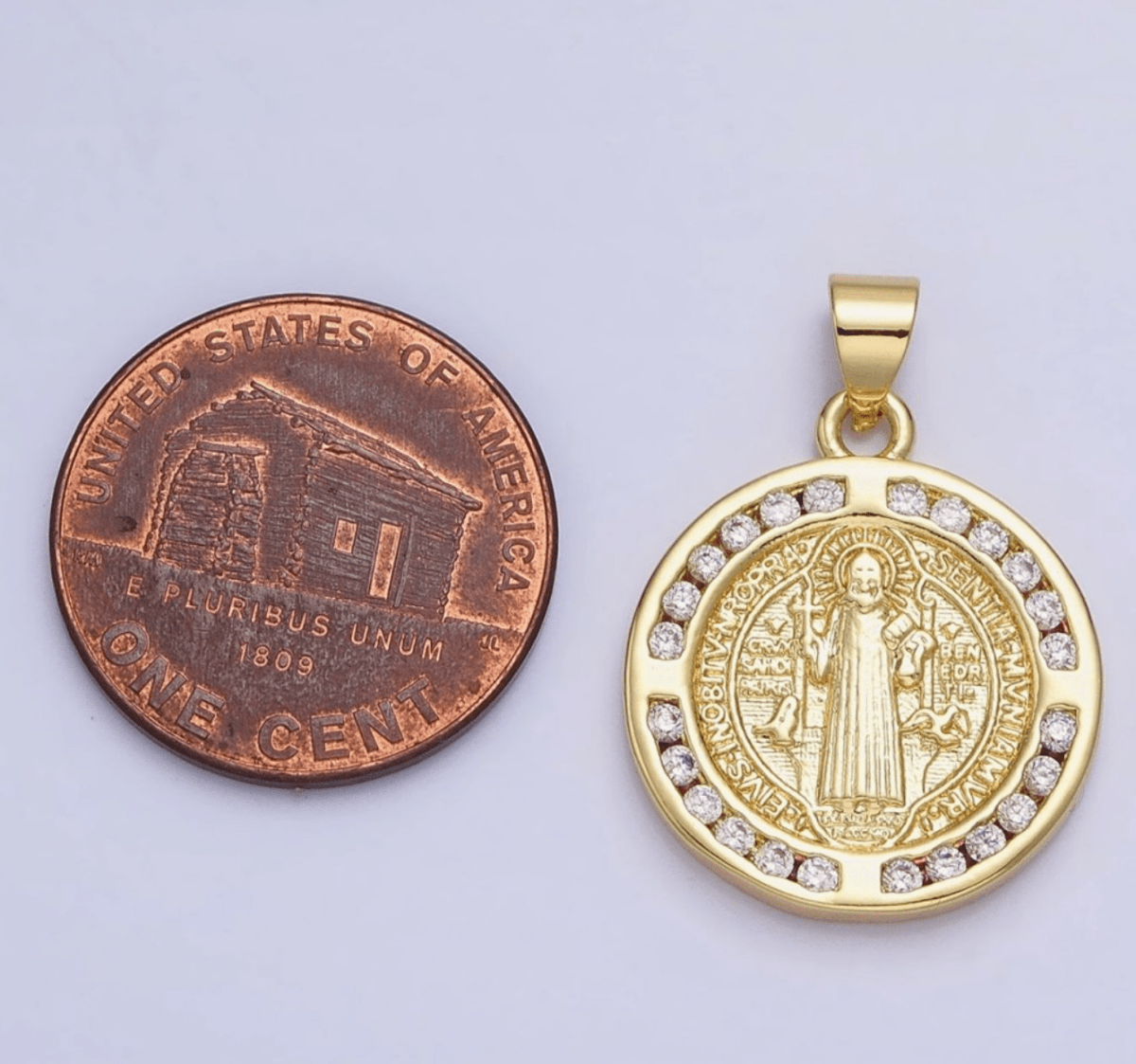 Talkita Saint Benedict Pendant with Chain - Madmoizelle Closet