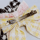 Tweed Bow Hair Clip - Madmoizelle Closet