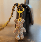 Twinkle Teddy Luxe Bag Charm – Pink Crystal Bear - Madmoizelle Closet