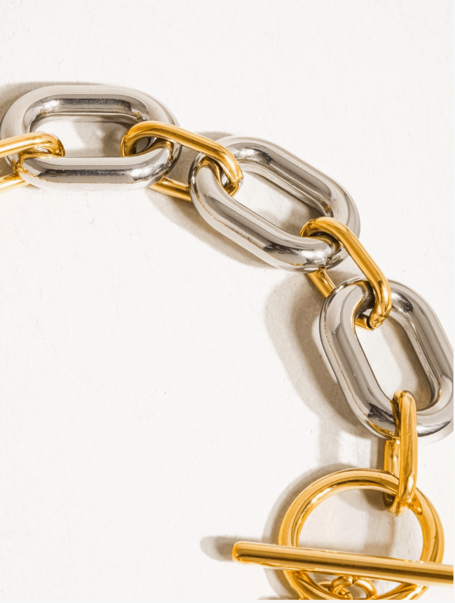 Two-Tone Multi-Chain Bracelet - Madmoizelle Closet
