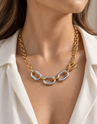Two-Tone Toggle Link Necklace - Madmoizelle Closet