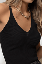 V Neck Sweater Tank - Madmoizelle Closet