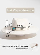 White Western Concho Hat - Madmoizelle Closet