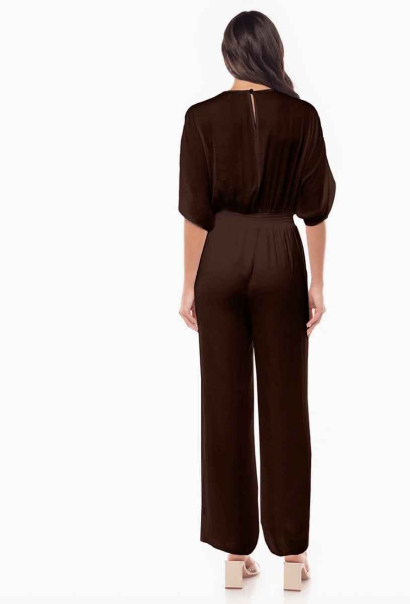 Wide - Leg Wrap Jumpsuit - Madmoizelle Closet