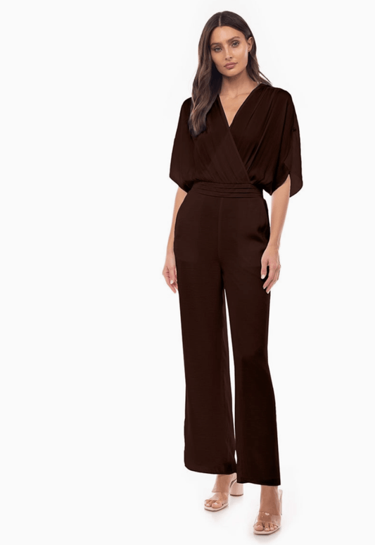 Wide - Leg Wrap Jumpsuit - Madmoizelle Closet