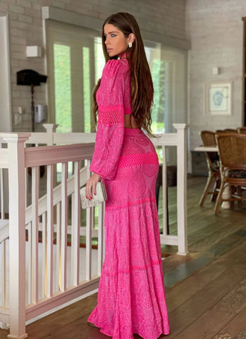 Aline Luxury Pink Dress - Madmoizelle Closet