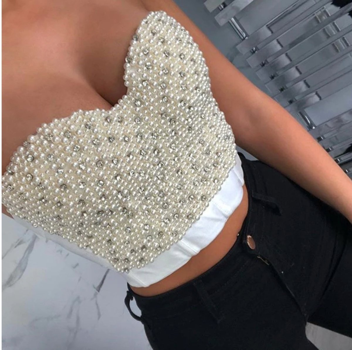 Dina Pearl Corset - Madmoizelle Closet