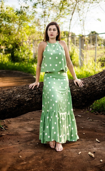 Francine Dots Top and Skirt Set - Madmoizelle Closet
