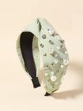 Green Fashion Pearl Headband - Madmoizelle Closet