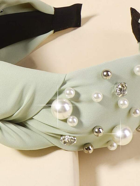Green Fashion Pearl Headband - Madmoizelle Closet