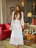 Leticia Luxury White Dress - Madmoizelle Closet