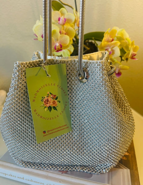 Livia Rhinestone Shoulder Bag - Madmoizelle Closet