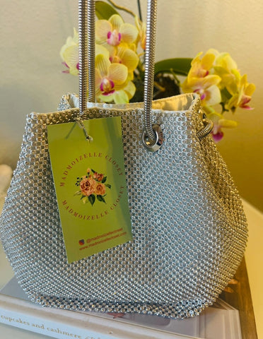 Livia Rhinestone Shoulder Bag - Madmoizelle Closet