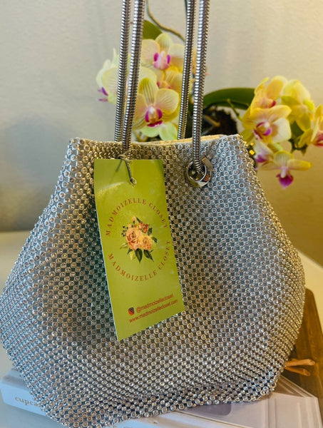 Livia Rhinestone Shoulder Bag - Madmoizelle Closet