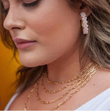 Lorena 18K Gold Filled White Pearl Hoops - Madmoizelle Closet