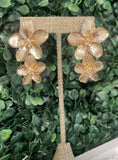 Lorena Double Flower Earrings - Madmoizelle Closet