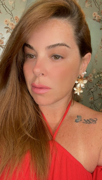 Lorena Double Flower Earrings - Madmoizelle Closet