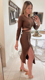 Melaine Knitted Set ( Top & Skirt) - Madmoizelle Closet