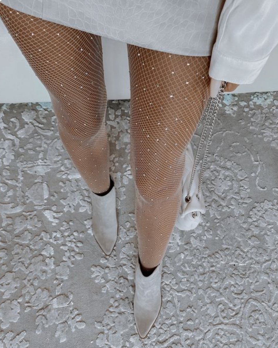 Paula Rhinestone Tights - Madmoizelle Closet