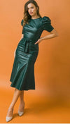 Silvana faux leather midi dress - Madmoizelle Closet