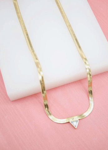 Thamires 18K Gold Filled Egyptian Style Herringbone Snake Chain - Madmoizelle Closet