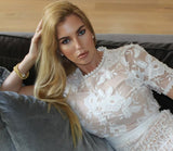Vanessa Lace Midi Dress - Madmoizelle Closet